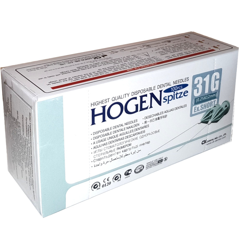 Иглы карпульные Hogen Spitze 31G 0.25x12мм 100шт C-K Dental