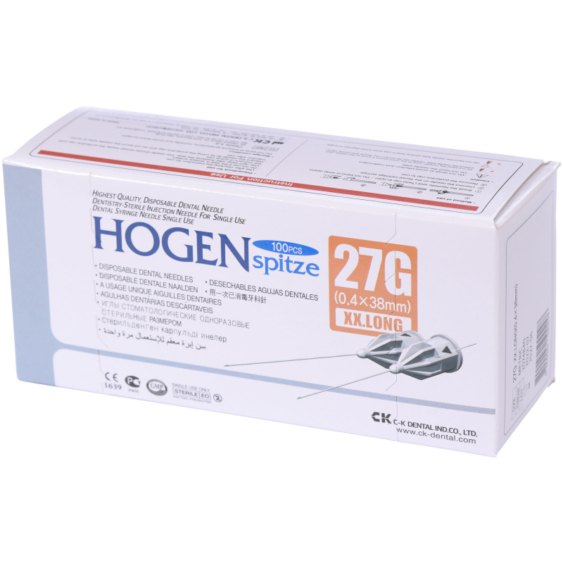 Иглы карпульные Hogen Spitze 27G 0.4x38мм 100шт C-K Dental