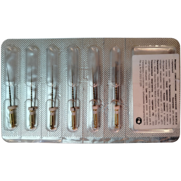 Каналорасширители угловые EuroFile MG3 Gold №16/.vt 25мм 6шт