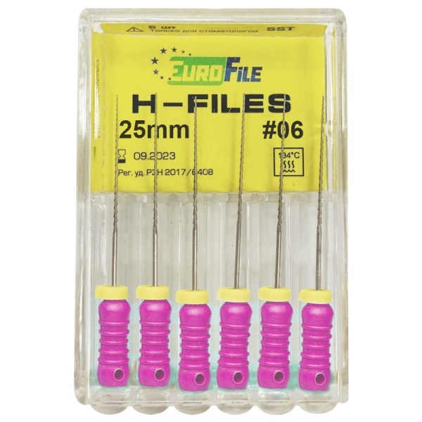 Буравы Хедстрема EuroFile H-Files №06 25мм 6шт