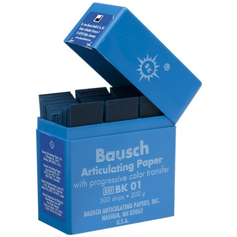 Артикуляционная бумага Bausch BK 01 синяя 200мкм 52х18мм 300 листов