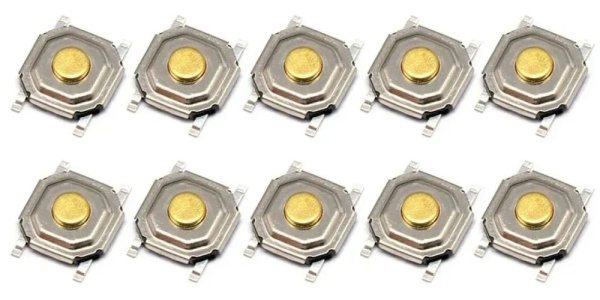 «Тактовая кнопка SMD 5х5х1,5мм, 10шт» - фото товара №1