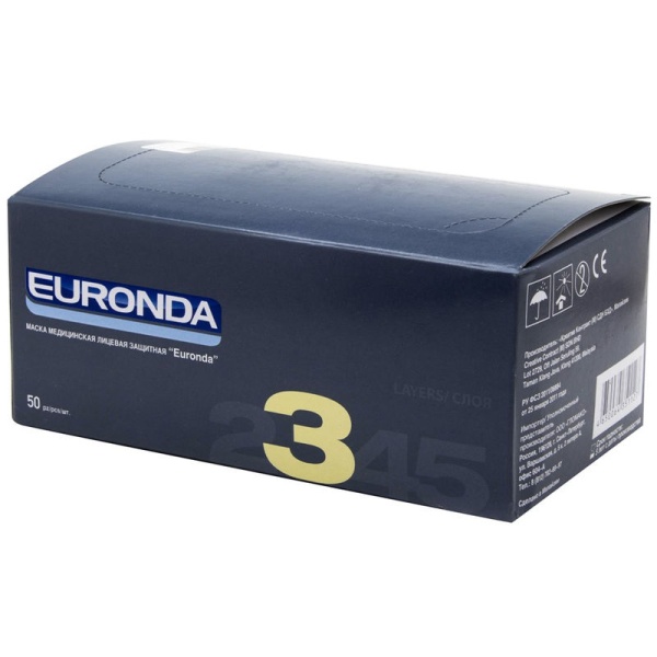 Маска медицинская Euronda Monoart Protection 50шт