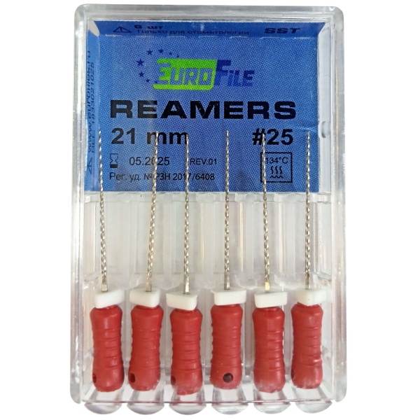 Фото товара «Каналорасширители ручные EuroFile K-Reamers 6шт» - фото товара №1