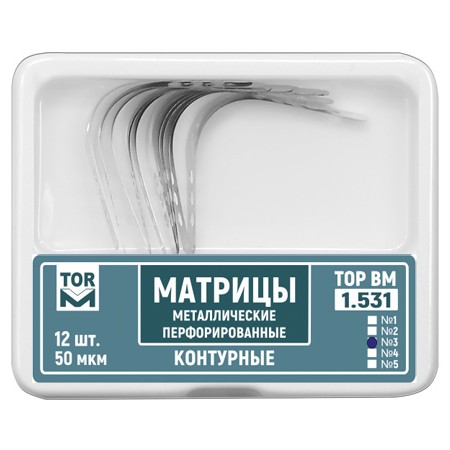 Фото товара «Матрицы контурные металлические перфорированные 50мкм 12шт ТОР ВМ 1.531» - фото товара №1