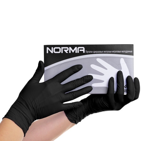 Перчатки нитриловые NORMA черные