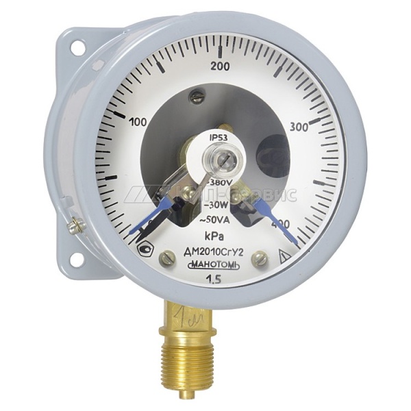 Манометр ДМ-2010 СгУ2, с фланцем, 0-400кПа