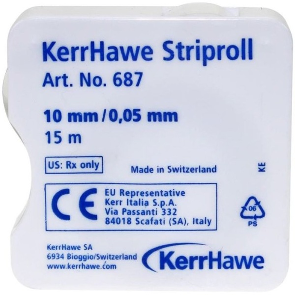 Матрицы ленточные Hawe Striproll пластиковые 15м 10мм 0.05мм Kerr 687