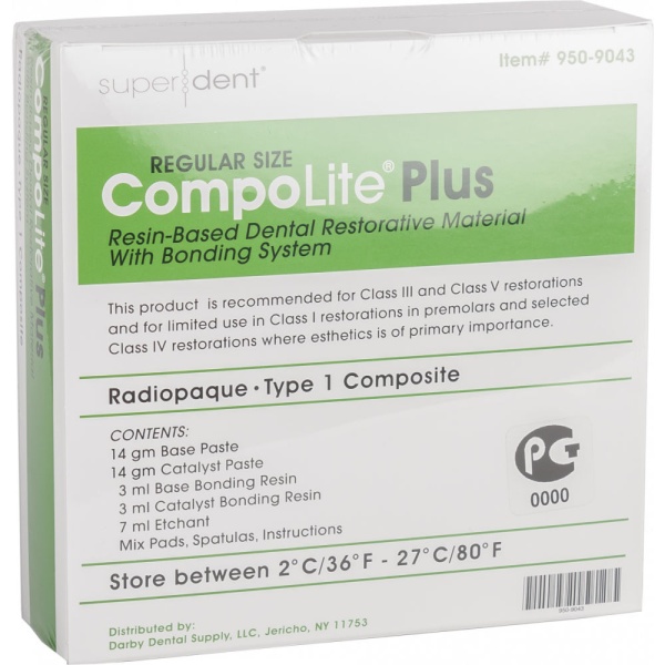КомпоЛайт Плюс (CompoLite Plus) композит химического отверждения 2х14г SuperDent