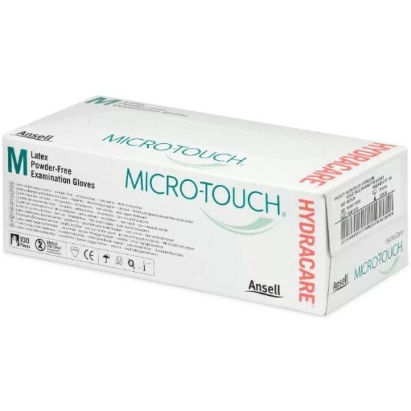 Перчатки смотровые Ansell Micro-Touch HydraCare латексные 50 пар