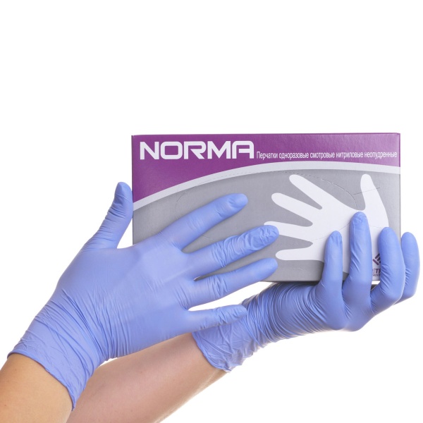 Перчатки нитриловые NORMA сиреневые