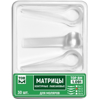 Матрицы контурные лавсановые для моляров №4 левый выступ 30шт ТОР ВМ 1.091