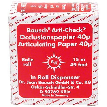 Артикуляционная бумага Bausch Arti-Check BK 14 красная 40мкм 16мм х 15м