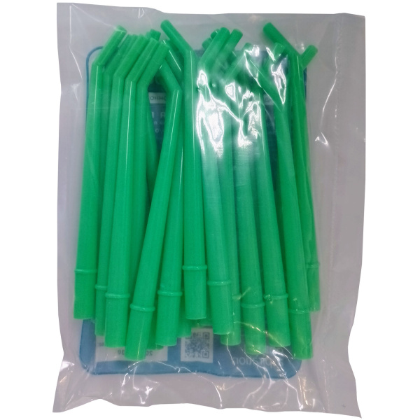 Пылесосы стоматологические JNB одноразовые зеленые диаметр 1/4 дюйма 25шт