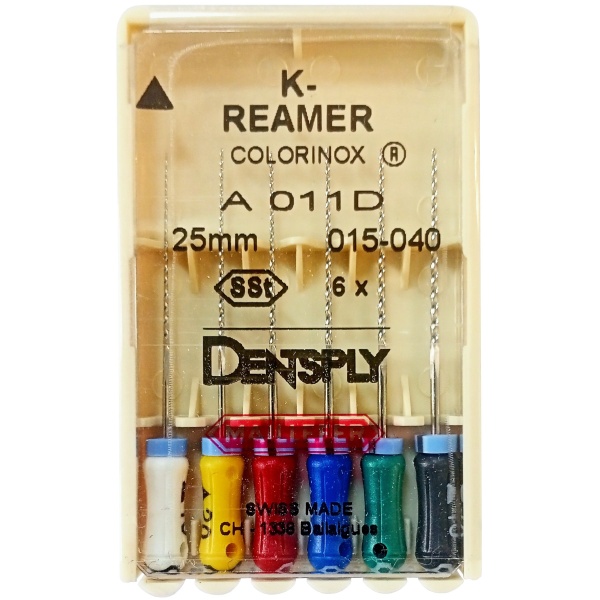 Каналорасширители ручные Dentsply K-Reamers №15-40 25мм 6шт