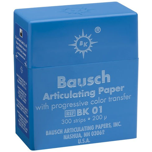 Артикуляционная бумага Bausch BK 01 синяя 200мкм 52х18мм 300 листов