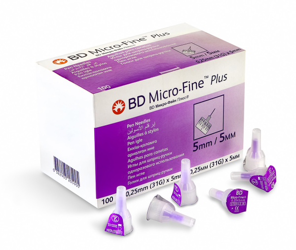 «Иглы Микро-Файн Плюс (DB Micro-Fine Plus) 31G 5мм 100шт» - фото товара №1