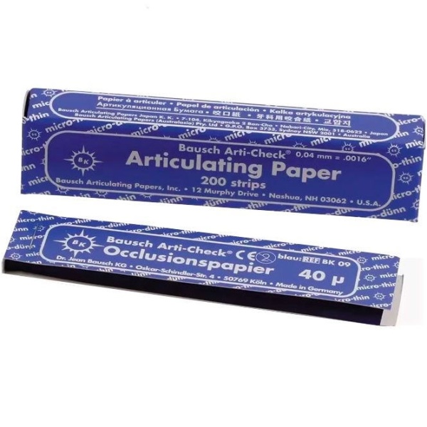 Артикуляционная бумага Bausch Arti-Check BK 09 синяя 40мкм 104х20мм 200 листов