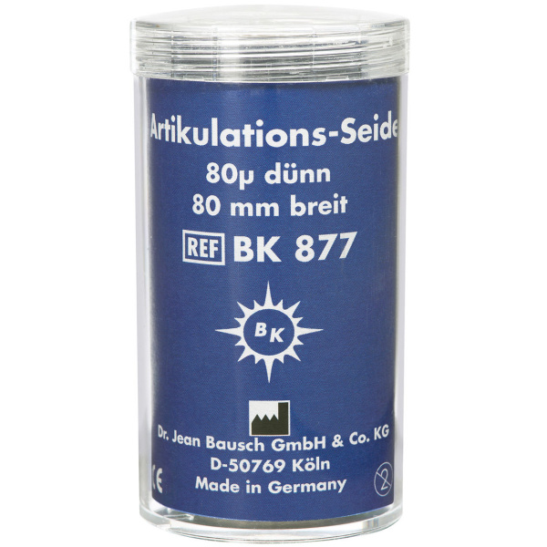 Артикуляционный шелк Bausch BK 877 синий 80мкм 80мм х 3м