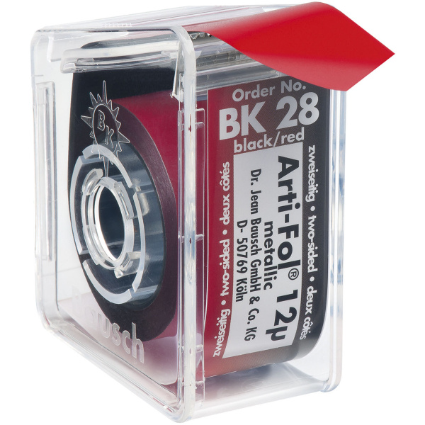 Артикуляционная фольга Bausch Arti-Fol BK 28 черная красная 12мкм 22мм х 20м