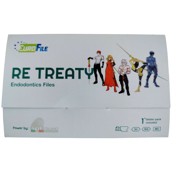 Каналорасширители EuroFile ReTreaty (MultiTaper Files)  для перелечивания
