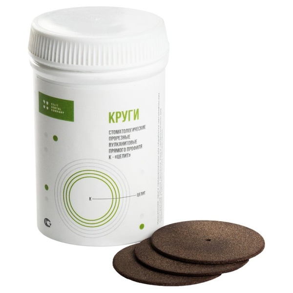 Круги прорезные вулканитовые КПП 38х1мм 60шт Целит