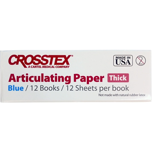 Артикуляционная бумага Crosstex Thick синяя 127мкм 144 листа