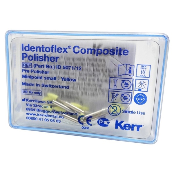 Полир Kerr Identoflex Composite 5071/12 пуля грубый желтый 12шт