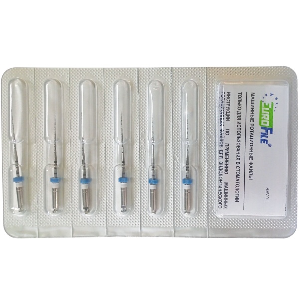 Каналорасширители угловые EuroFile Multitaper Files №15/.04 25/16мм 6шт