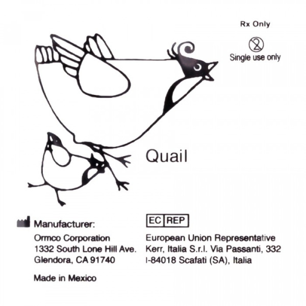 Резиновая тяга ZOO внутриротовая слабая Перепел 2oz 3/16 дюйма 100шт Ormco 630-0011