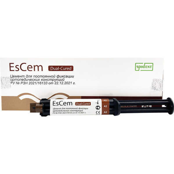 EsCem (ЭсЦем) цемент для постоянной фиксации двойного отверждения 8г Spident