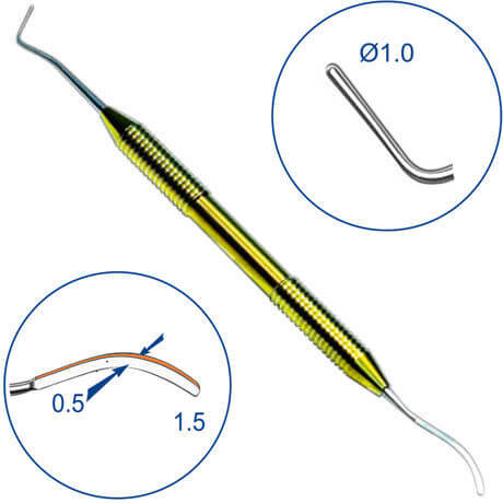 Штопфер обратноконусный - гладилка серповидная малая ТОР ВМ 8.0405Т