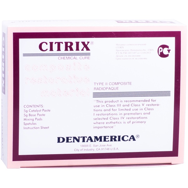Цитрикс (Citrix) композит химического отверждения 2х5г Dentamerica