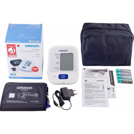 Тонометр автоматический Omron M2 Basic с адаптером манжета 22-42см (HEM-7121-ALRU)