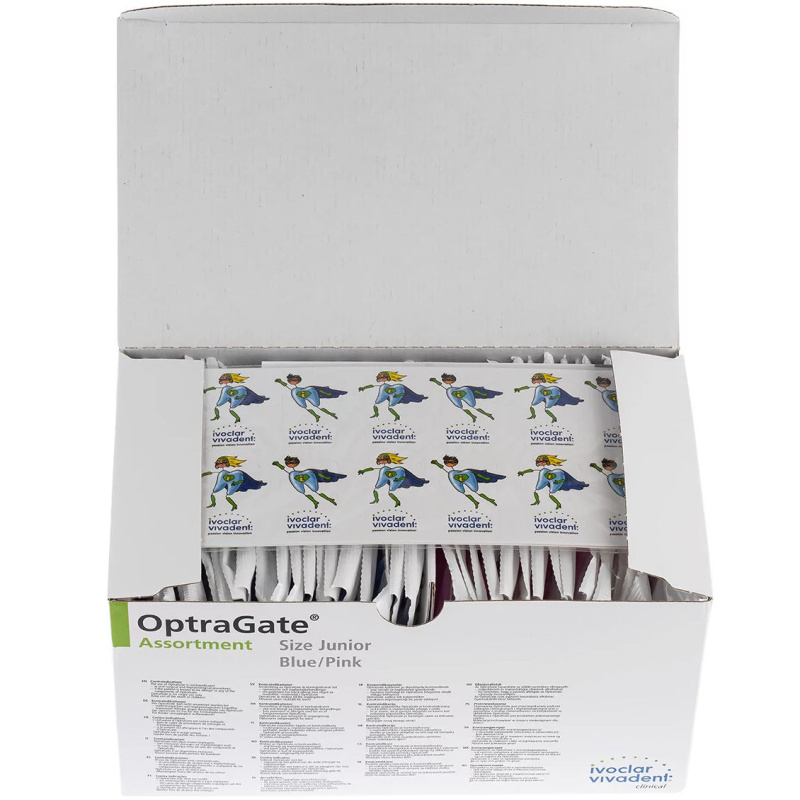 ОптраГейт (OptraGate Junior) ретрактор стоматологический детский голубой/розовый 20шт+20шт Ivoclar 669089