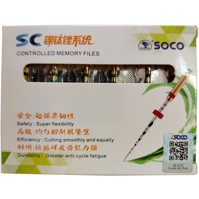 Каналорасширители угловые SOCO SC .04 №35 31мм основной файл с памятью формы 6шт