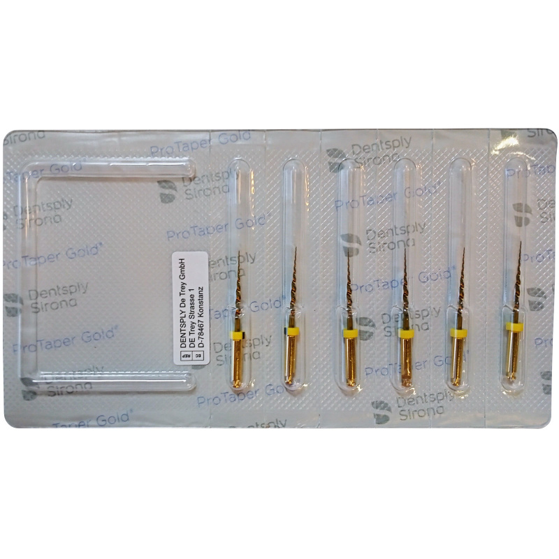 Каналорасширители угловые Dentsply ProTaper Gold SX 19мм 6шт