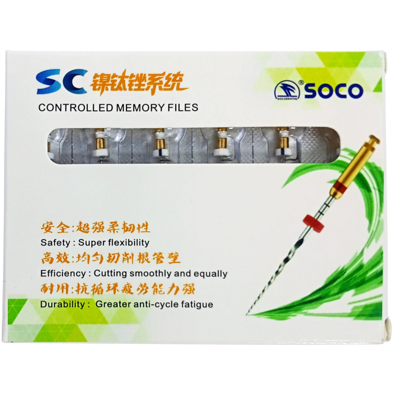 Каналорасширители угловые SOCO SC .03 №15 21мм пасфайл с памятью формы 6шт