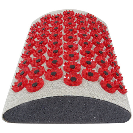 Массажер медицинский Тибетский аппликатор Кузнецова валик для поясницы красный магнитный менее острый