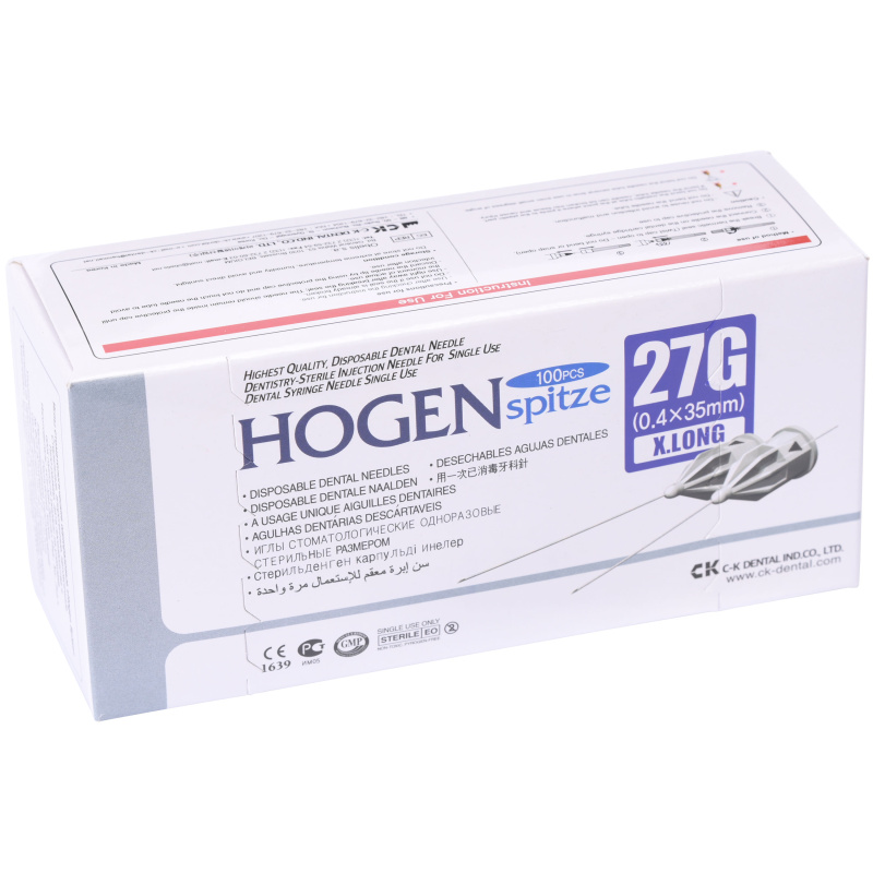 Иглы карпульные Hogen Spitze 27G 0.4x35мм 100шт C-K Dental