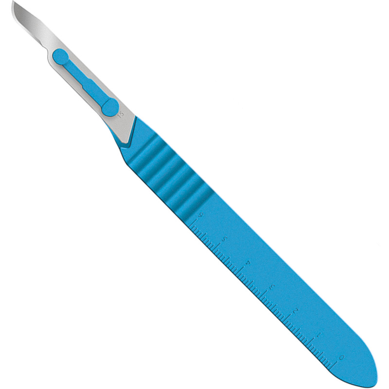Скальпель одноразовый стерильный №15 с пластмассовой ручкой 10шт Полимерные Изделия