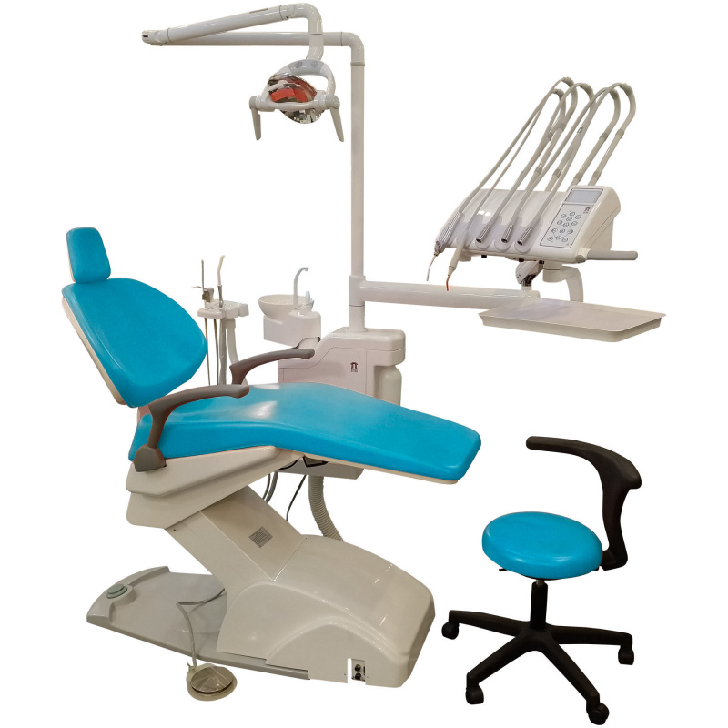 Стоматологическая установка VICTOR вариант 8015 верхняя подача цвет голубой