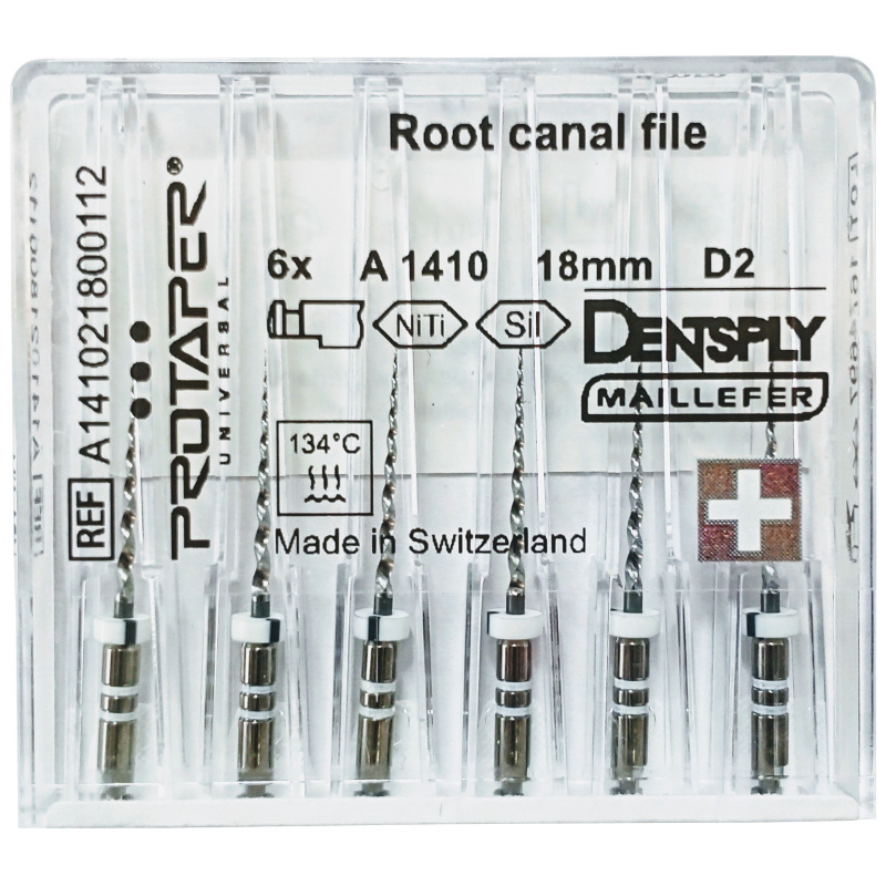 Каналорасширители угловые Dentsply ProTaper Retreatment D2 18мм 6шт