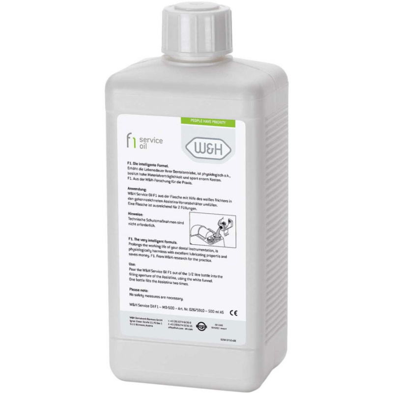 Сервисное масло W&H F1 MD-500 и очищающая жидкость W&H MC-1000 для аппарата Assistina