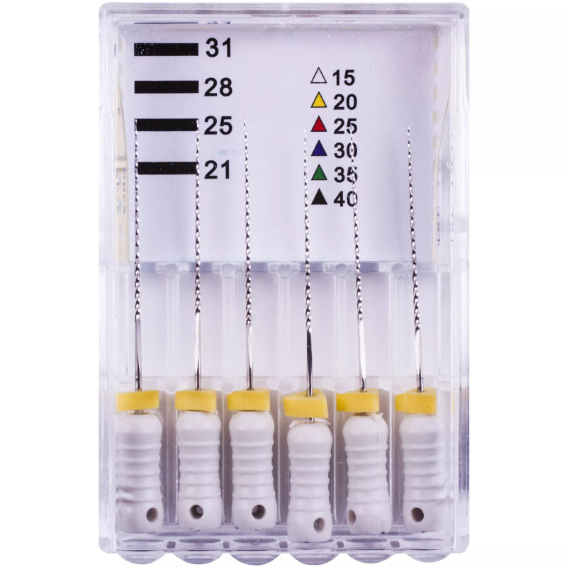 Каналорасширители ручные NIC K-Reamers №15 25мм 6шт