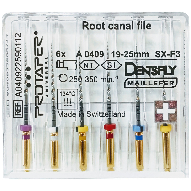 Каналорасширители угловые Dentsply ProTaper Universal SX-F3 25мм 6шт