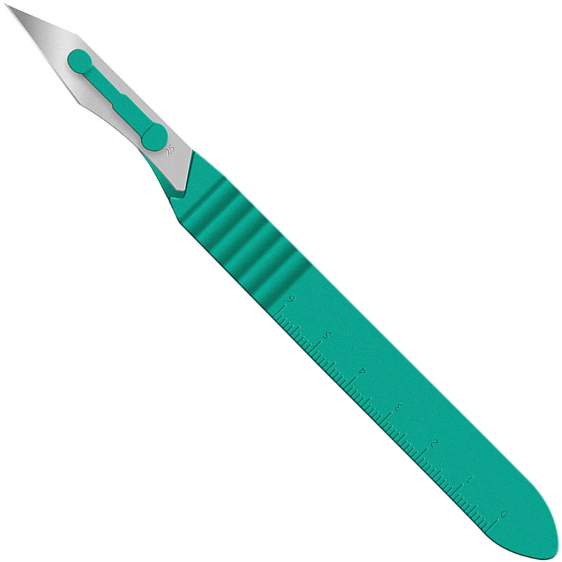 Скальпель одноразовый стерильный №25 с пластмассовой ручкой 10шт Apexmed