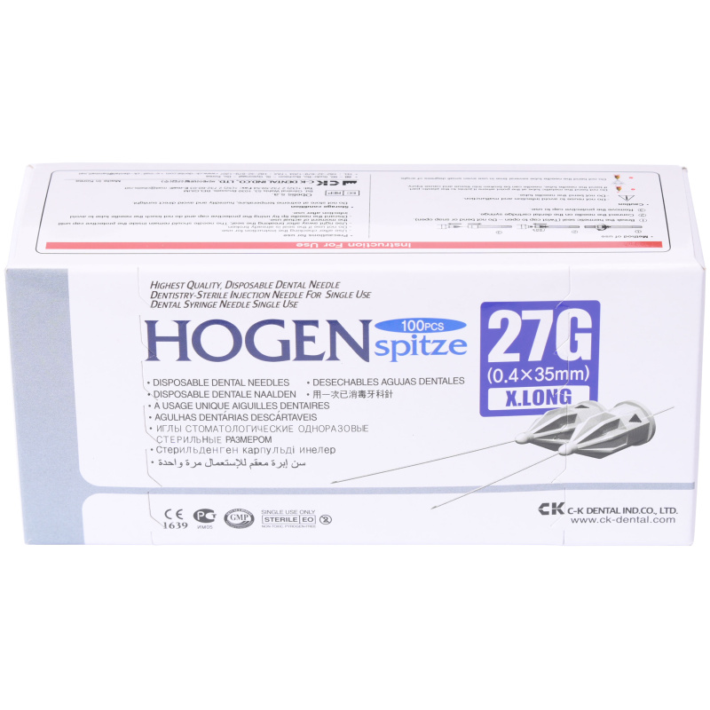 Иглы карпульные Hogen Spitze 27G 0.4x35мм 100шт C-K Dental