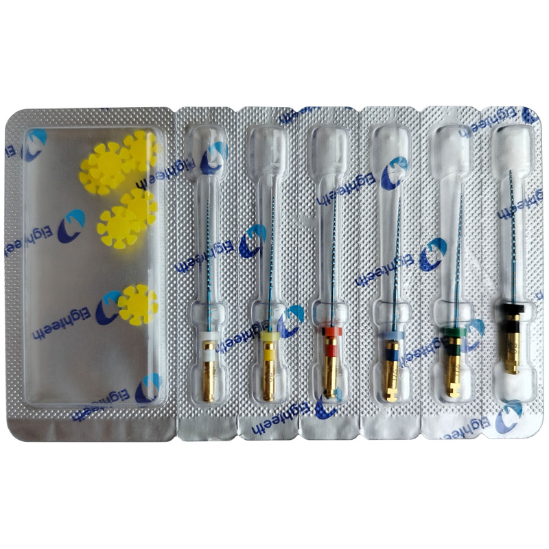 Каналорасширители угловые Eighteeth E-Flex Blue Packs 040 .02 №15-40 25мм 6шт (6028690/6028640)