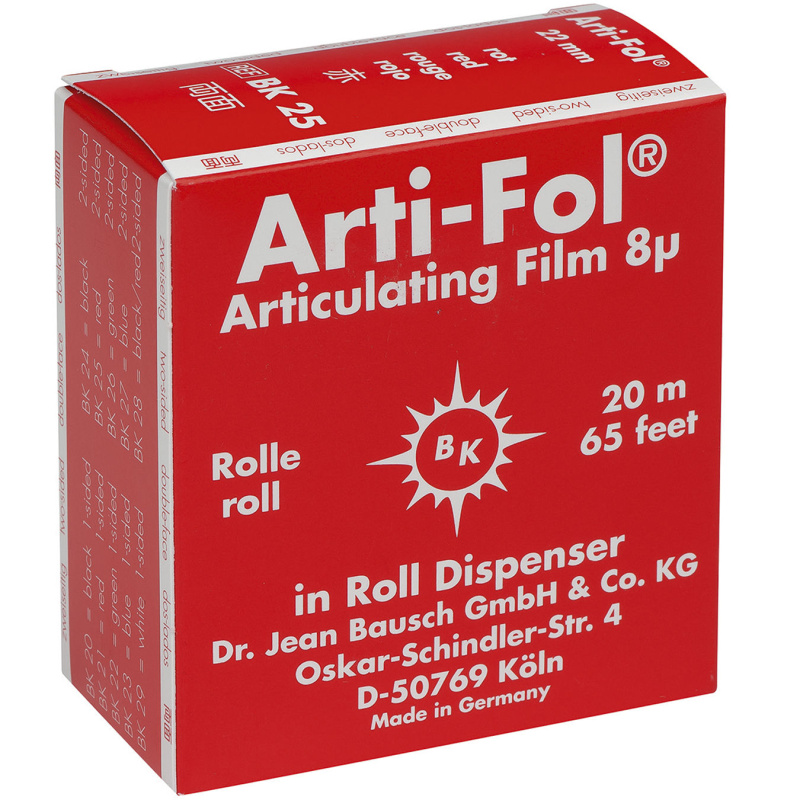 Артикуляционная фольга Bausch Arti-Fol BK 25 красная 8мкм 22мм х 20м